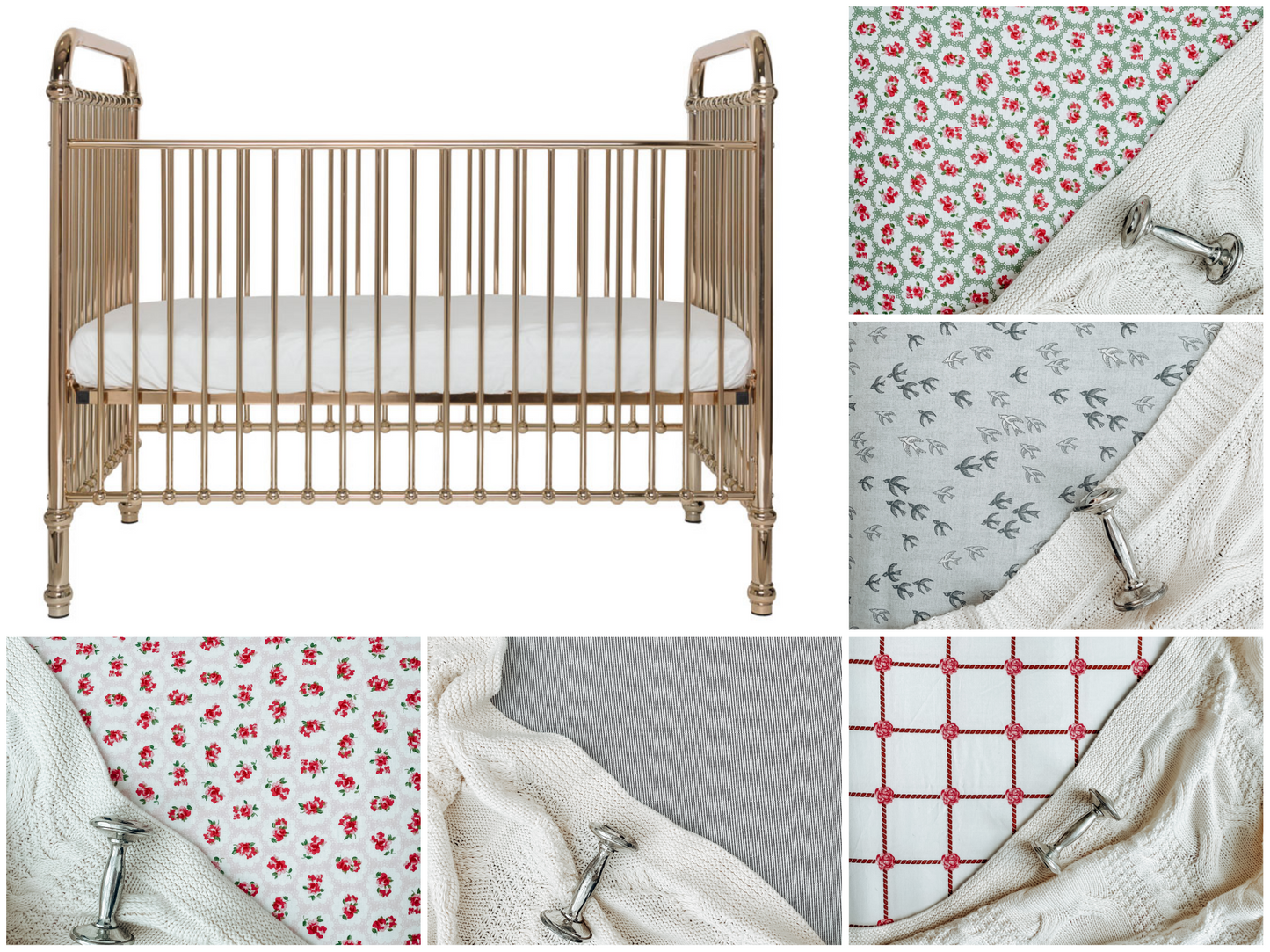 Gorgi Colour Me Pretty Pink Cotton Print Cot Fitted Sheet