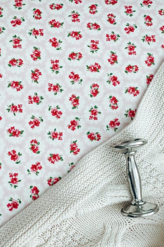 Gorgi Colour Me Pretty Pink Cotton Print Cot Fitted Sheet